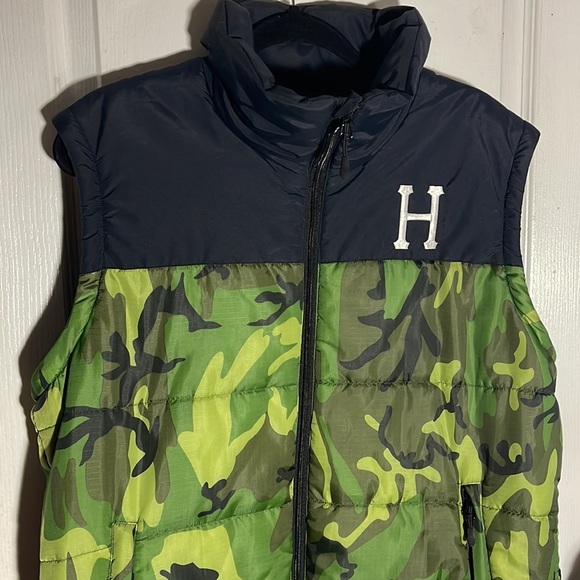 HUF Worldwide CAMO JACKET Convertible to Vest Mens size LARGE HTF - Picture 11 of 12